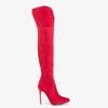 OUTLET Red women's boots on a high heel Erlinda - Shoes