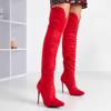 OUTLET Red women's boots on a high heel Erlinda - Shoes