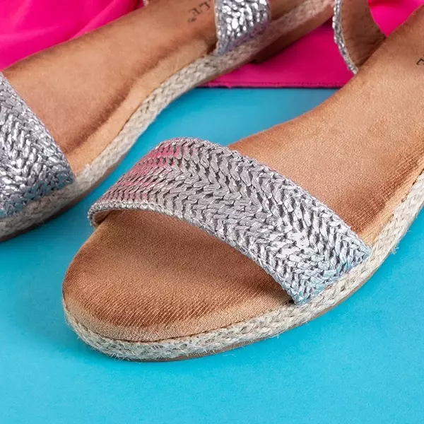 OUTLET Silver women's Vallie sandals - Footwear