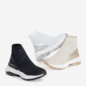 OUTLET White high-top sports shoes from Lupine - Footwear