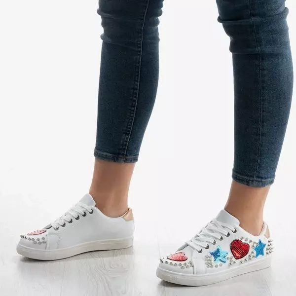 OUTLET White sports sneakers with Nollisoa studs - Footwear