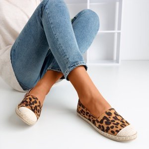 OUTLET Women's espadrilles in a leopard pattern Mirisa Fulton - Shoes