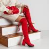 OUTLET Women's red Caprio over-the-knee boots - Shoes