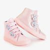 Pink children's sports sneakers with bows Pantloy - Shoes
