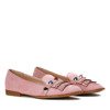 Pink moccasins with Karmanellia - Footwear 1