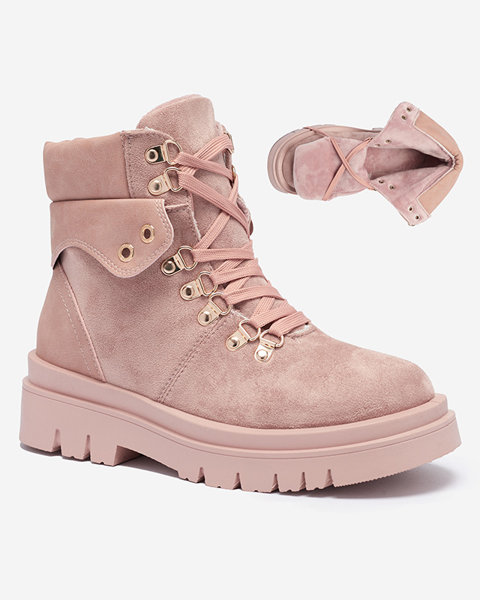 Pink women's boots insulated trappers Boserra - Footwear