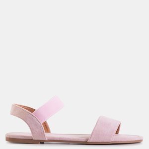 Pink women's eco-suede Sprandu sandals - Footwear