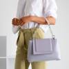 Purple women's handbag with animal embossing - Handbags 1