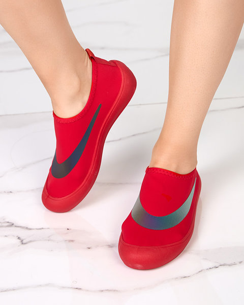 Red Lerick women's sports slip-on shoes - Footwear
