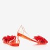 Red meliski decorated with Sinetta crystals - Footwear 1