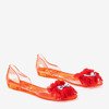 Red meliski decorated with Sinetta crystals - Footwear 1