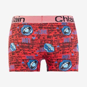 Red men's boxer shorts in print - Underwear