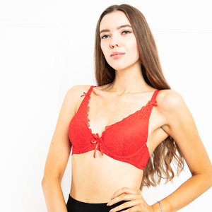 Red padded bra with lace - Underwear