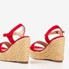 Red sandals on the wedge Idessa - Footwear 1