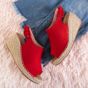 Red women's Lorala platform sandals - Footwear