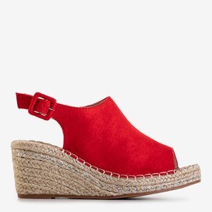 Red women's Lorala platform sandals - Footwear