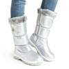 Silver insulated women's snow boots from Nordvik - Footwear