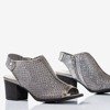 Silver openwork post sandals Katina - Footwear