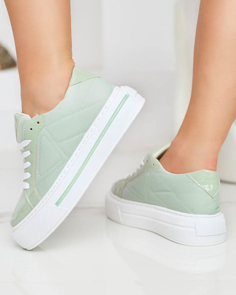 Smaqo green women's sports sneakers - Footwear
