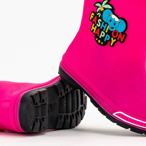 Ukali fuchsia children's rain boots - Footwear