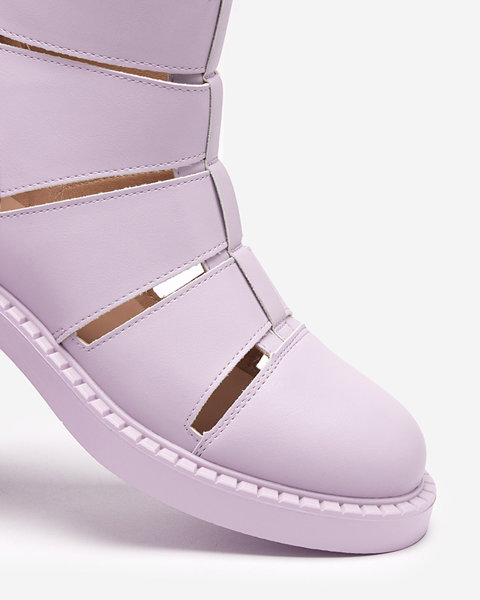 Violet women's boots with cutouts from Berofeli - Footwear