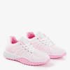 White and Pink Finish Trainers - Footwear