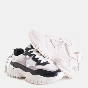 White and black women's sports shoes Wiluna - Footwear