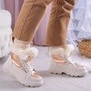 White and gold sports snow boots with insulation Bernadet - Footwear