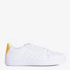 White and yellow women's sneakers with an animal embossing Rosanna - Footwear
