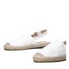 White leather espadrilles - eco with open heel Daisy - Footwear