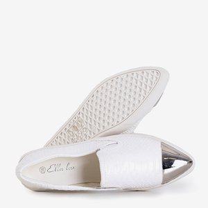 White slip on with a varnished toe Messaderra - Footwear