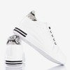 White trainers with a wedge heel with snake skin inserts Sliomena - Footwear