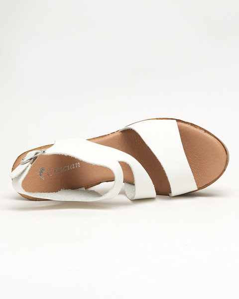 White women's sandals on a high post Werisso - Footwear