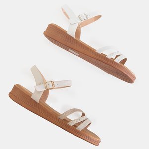 White women's sandals with glitter Melox - Shoes