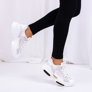 White women's sneakers Hifan- Footwear