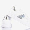 White women's sports sneakers with silver Hypnos inserts - Footwear 1