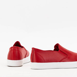 Wizore red women's slip-on sneakers - Footwear