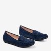 Women&#39;s navy blue loafers with cubic zirconia Cyliua - Footwear 1