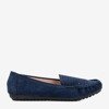 Women&#39;s navy blue loafers with cubic zirconia Cyliua - Footwear 1
