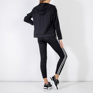 Women's 3 piece black and silver sports set - Clothing