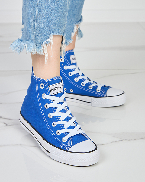 Women's Garet blue high-top sneakers - Footwear
