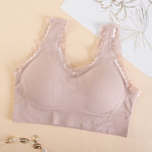 Women's Pink Seamless Bra - Underwear