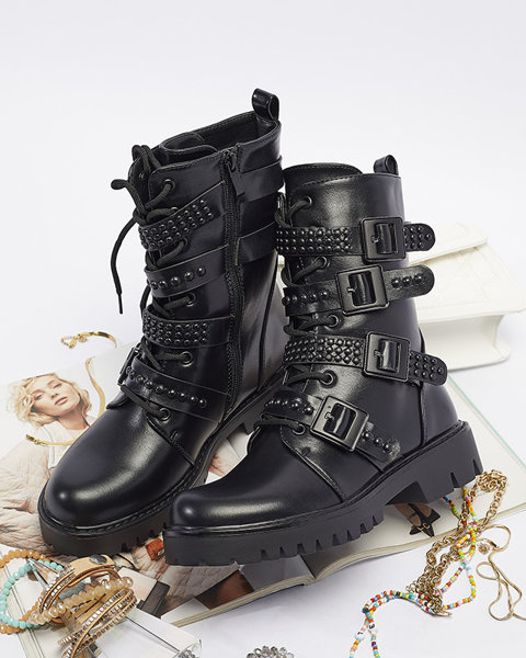 Women's bagger boots with decorative stripes Dorophy- Footwear