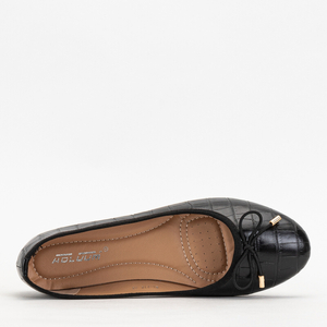 Women's black eco leather ballerinas Croky - Footwear