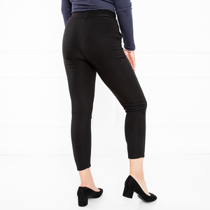 Women's black insulated treggings with buttons - Clothing