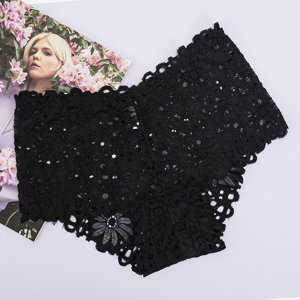 Women's black lace panties - Underwear