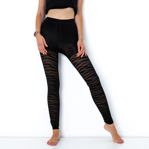 Women's black leggings with insulation - Clothing