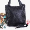 Women's black purse with rhinestones - Handbags