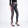 Women's black skinny pants with stripes - Clothing