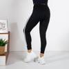 Women's black sweatpants with stripes - Clothing